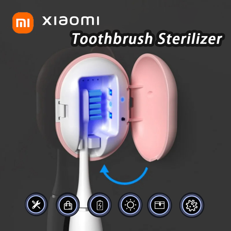 Xiaomi Mijia Tragbarer Mini-Zahnbürsten-Sterilisator für Zuhause, Reisen, Zahnbürste, UV-Sterilisation, Zahnbürstenbox, Halfter, USB wiederaufladbar