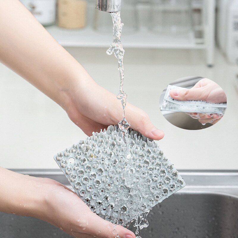 1 pz spazzola per lavastoviglie frutta verdura peeling spazzola per pulizia detergente per cucina spazzole per patate tazza portasapone accessori da cucina