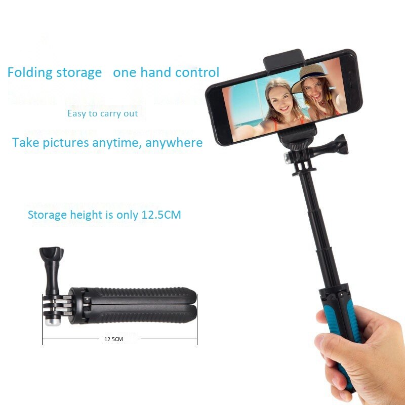 Sport Camera Stand Telefoon Selfie Stok Intrekbare Stand Selfie Stok Statief Voor Gopro Iphone Android