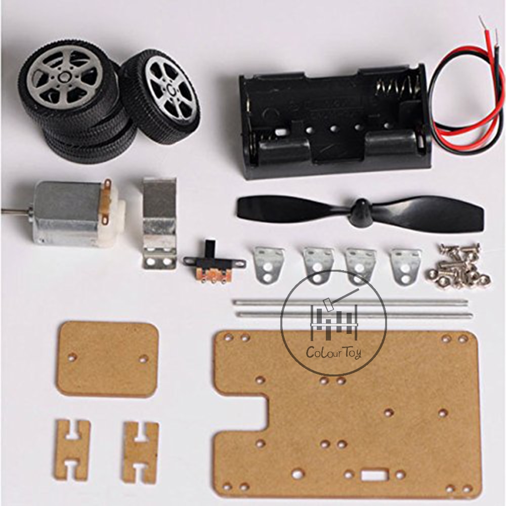 Mini Motor DIY Robot Kit Education Assembly Smart Windmilling Wind Car Kids Toys For 3+ Children Puzzle Battery Birthday