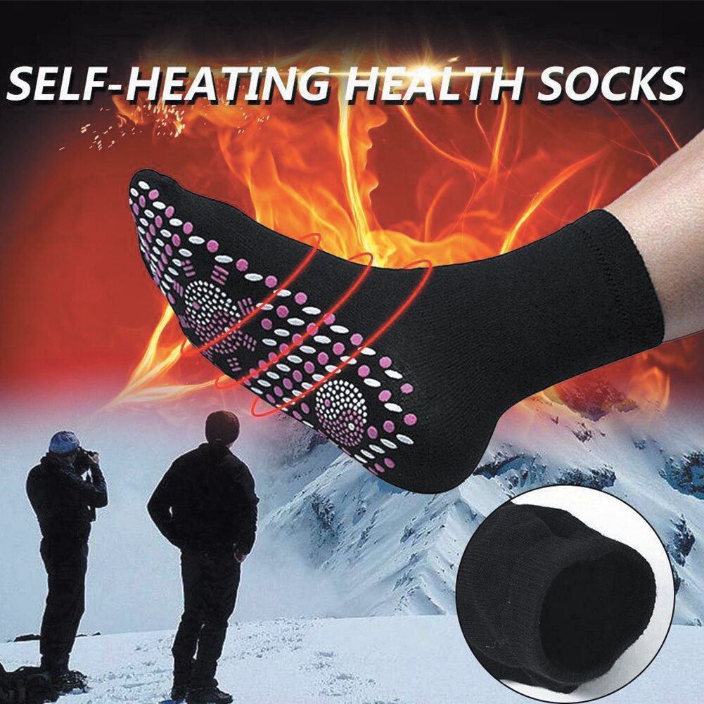 Tourmaline – Chaussettes magnétiques unisexe auto-chauffantes,accessoire de soins de santé respirant effet massage et confortable pour avoir les pieds au ,