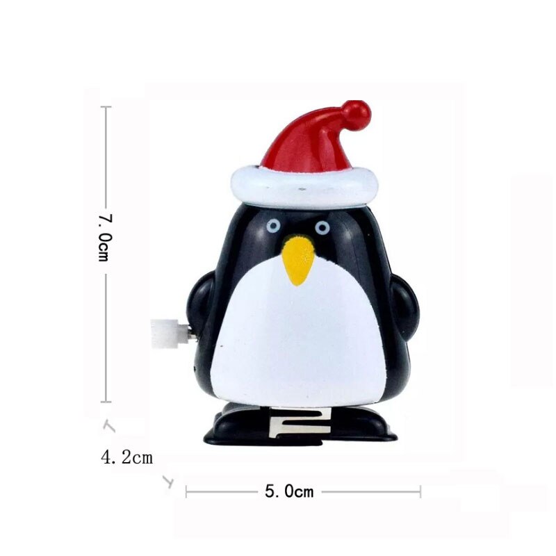 Christmas Clockwork Jumping Toys Children Mini Christmas Vintage Santa Claus Snowman Wind Up Toys for Kids Funny: Fat Penguin