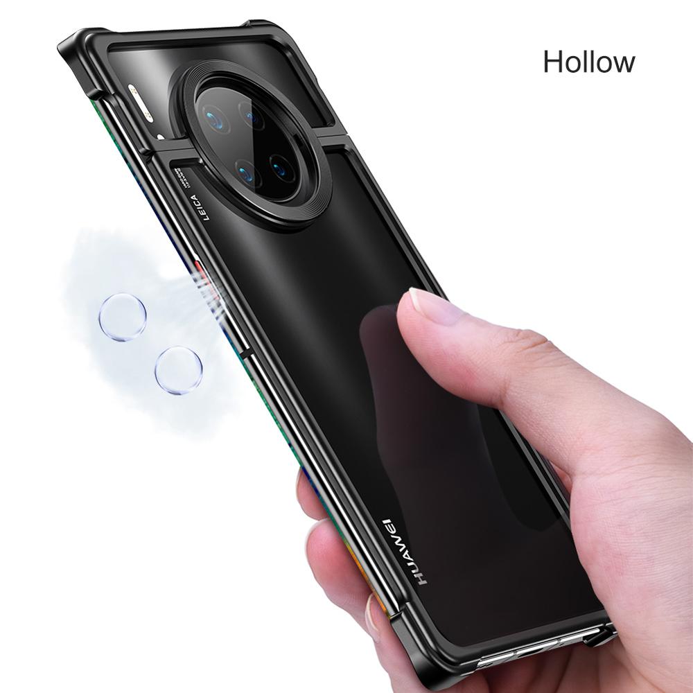 OATSBASF Metal Frame Phone Case For Huawei mate 30 30 pro Magnetic Attraction Bare Machine Feel -proof Phone Cover