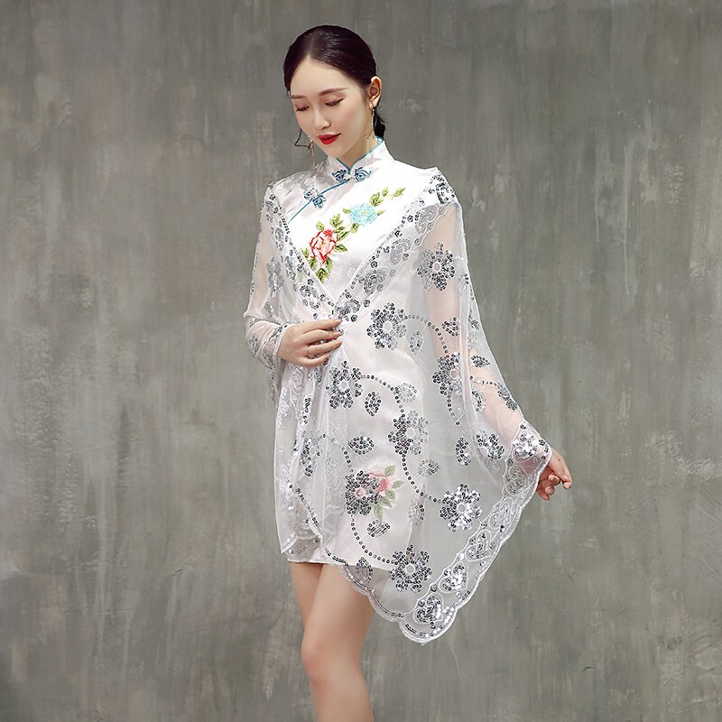 Pailletter bolero kvinder scalf sommer efterår kapper til aften fest kjoler