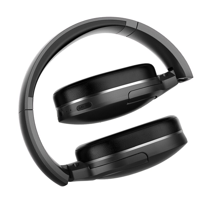 Baseus D02 Bluetooth Headphone Foldable bluetooth headset Wireless headphones Portable Bluetooth Earphone with Mic for Phone: Black