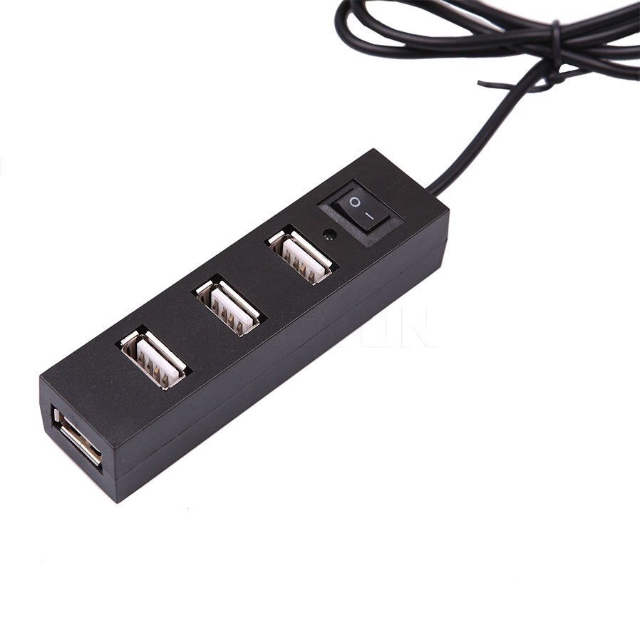 Kebidu External Multi Hub Expansion 4 Ports USB 2.0 On/Off Switch Splitter USB Hubs For Windows for XP Vista/7 for Mac OS 9.1