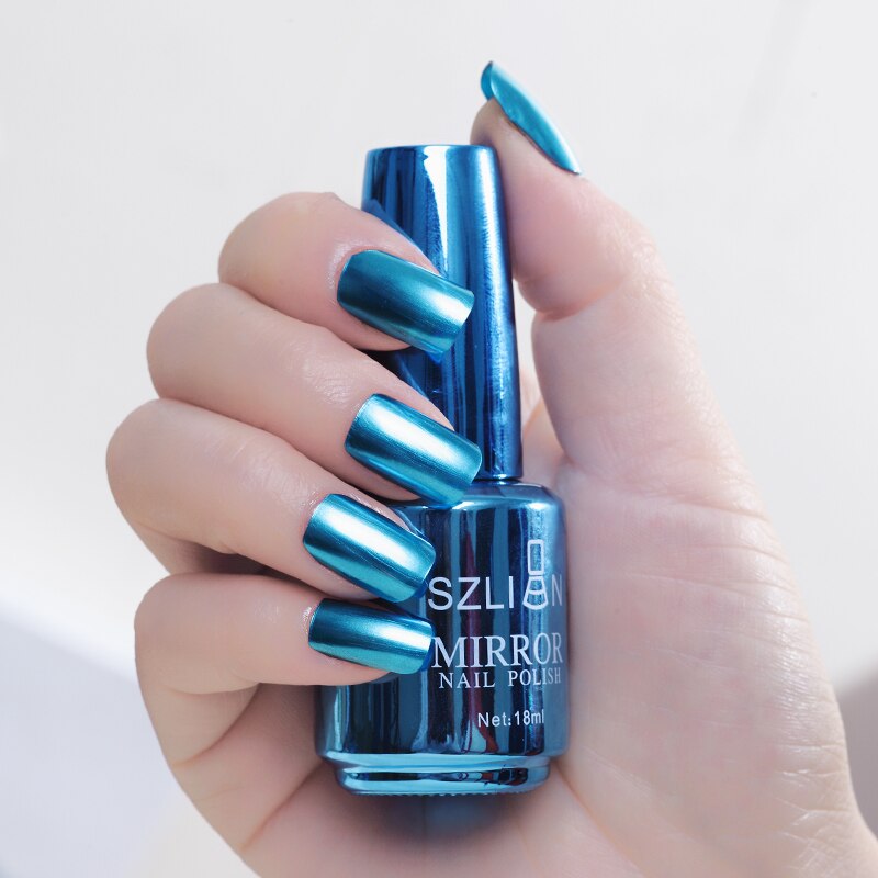 12ColorFashion Spiegel Nagellack Silber Lila Rose Gold Farbe 6ML Langlebige Nagellack Mädchen Nette Nagel dekoration ToolTSLM2: 10