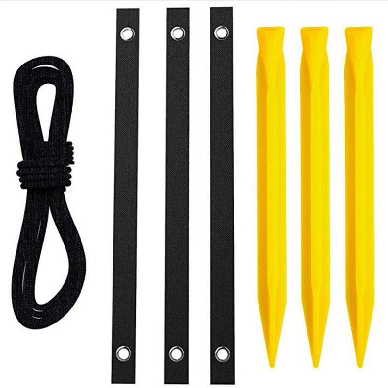 12 Inch Young Trees Protect Against Wind Tree Stake Kit Tree Support Straps With Rope Plant Support Anchors: yellow