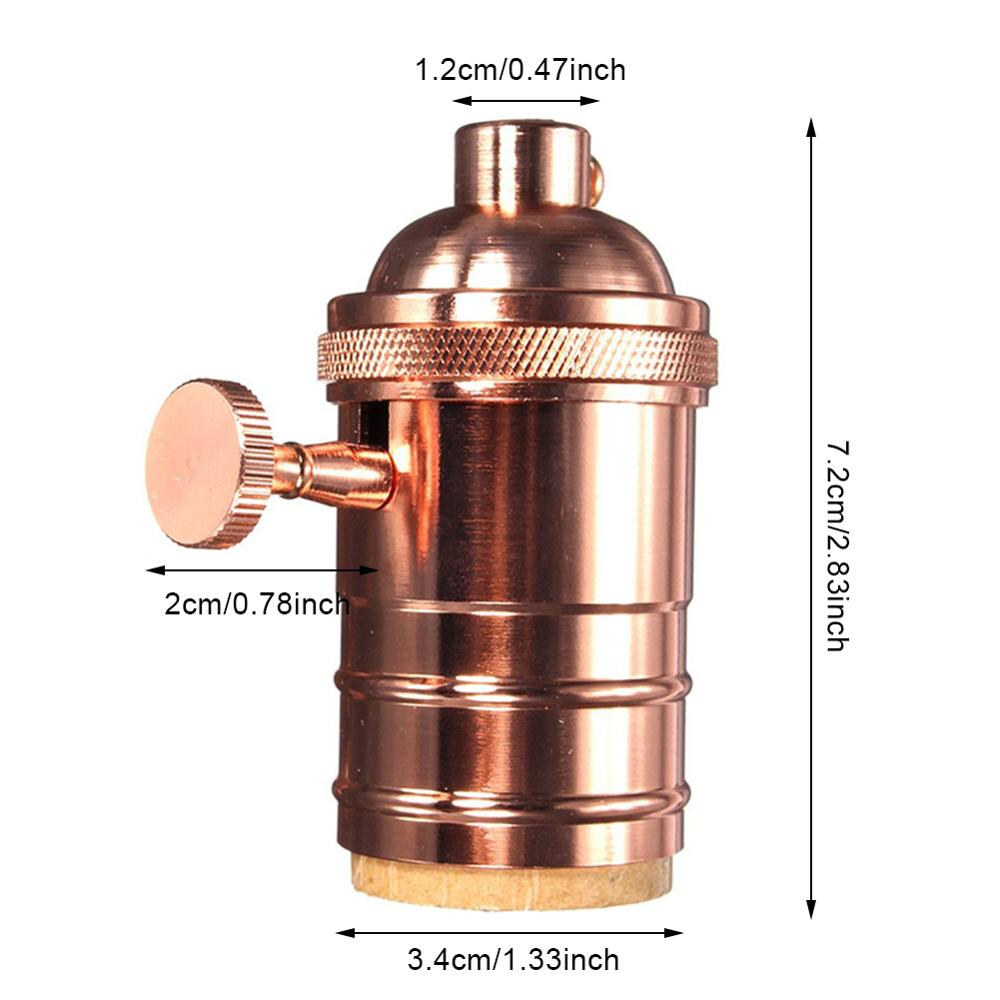 Vintage Edison Lamp Socket E26/E27 Screw Bulb Base Aluminum Lamp Holder Industrial Retro Pendant Fittings Lampholders Fixture