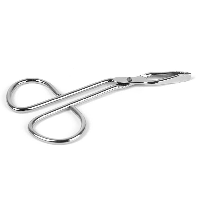 Stainless Steel Scissors Shaped Eyebrow Tweezer Clip (Silver)