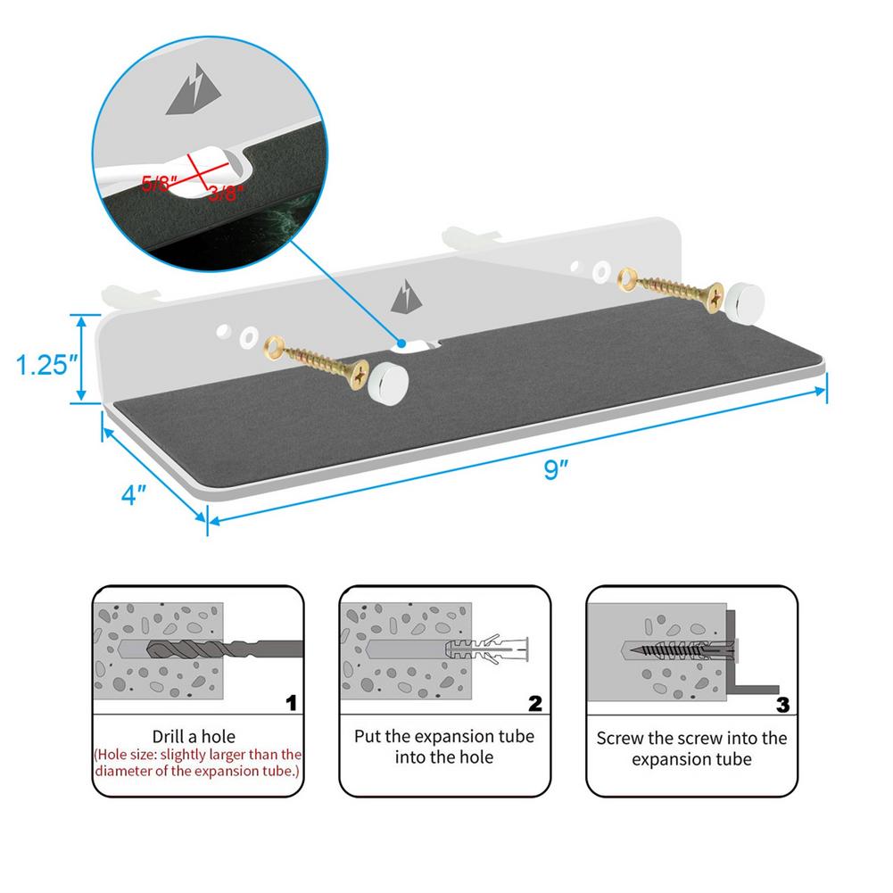 Étagère de rangement murale en acrylique, support de haut-parleurs Bluetooth, support flottant, étagère de rangement pour appareils ménagers
