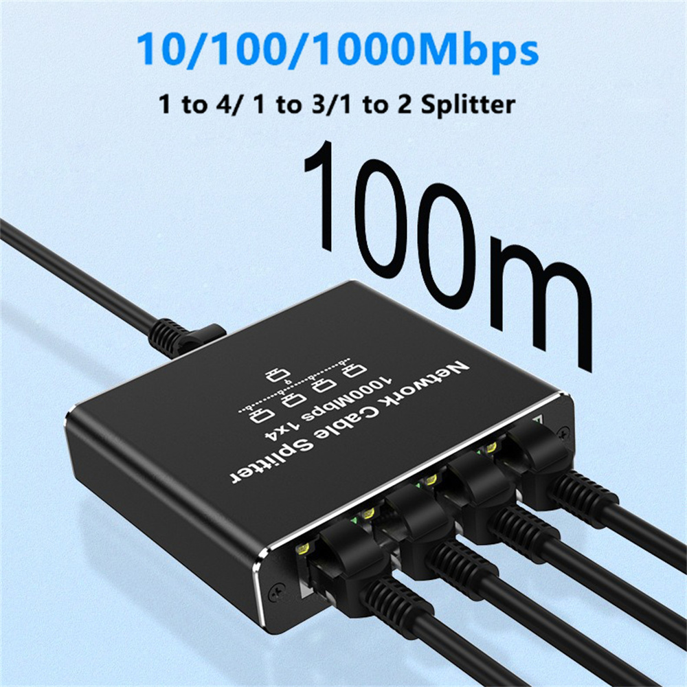 Divisor Gigabit Ethernet 1 a 2/3/4 1000Mbps extensión de red RJ45 LAN divisor de Internet para PC portátil enrutador TVBox TV Digital