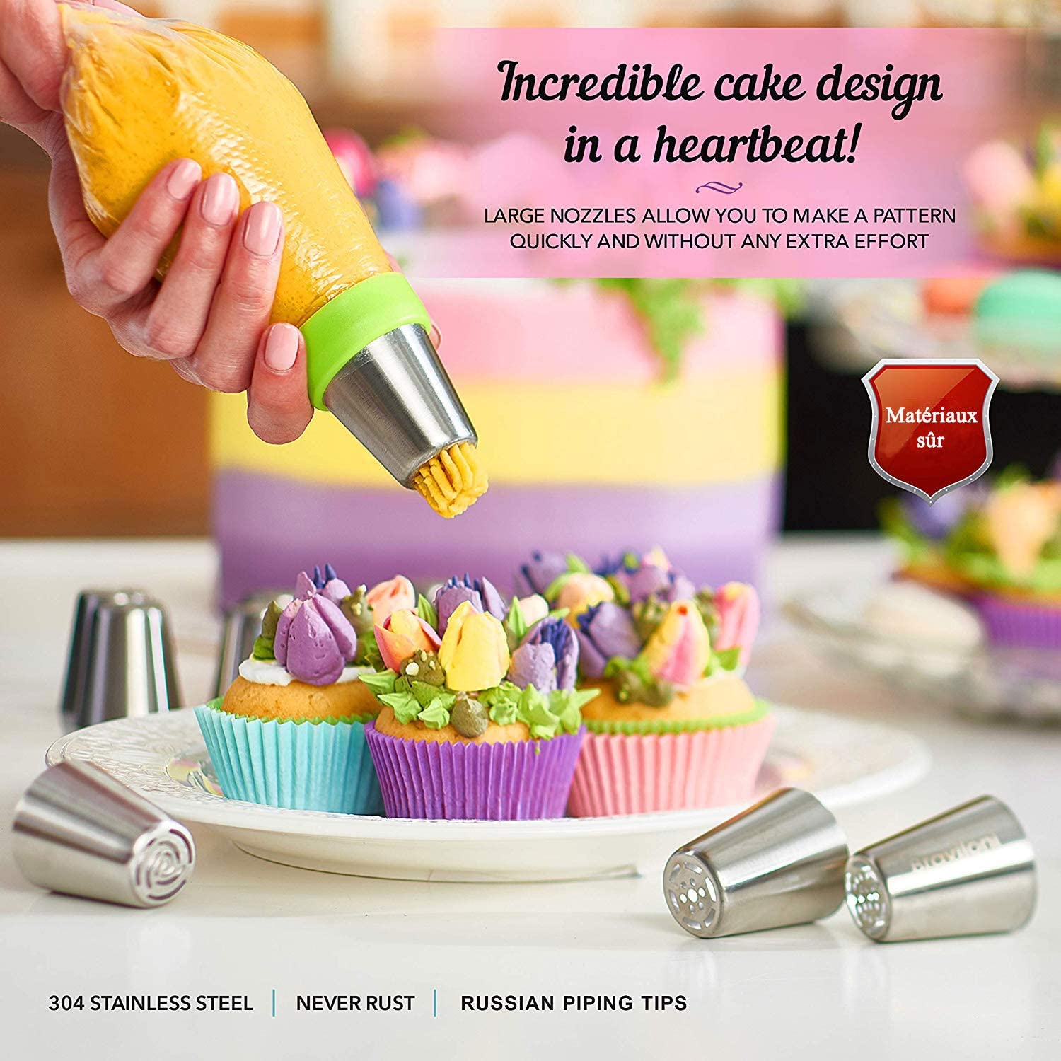 Turntable Pastry 141pcs Pastry Kit with Pastry Socket, Pastry Bag, Spatula Egg Beater Muffin Pan Pastry Utensil Kit