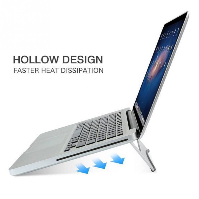 Hobbylane laptopständer aluminiumlegierung notebookständer faltbare laptophalterung kühlbasis tragbarer notebook-tischständerhalter