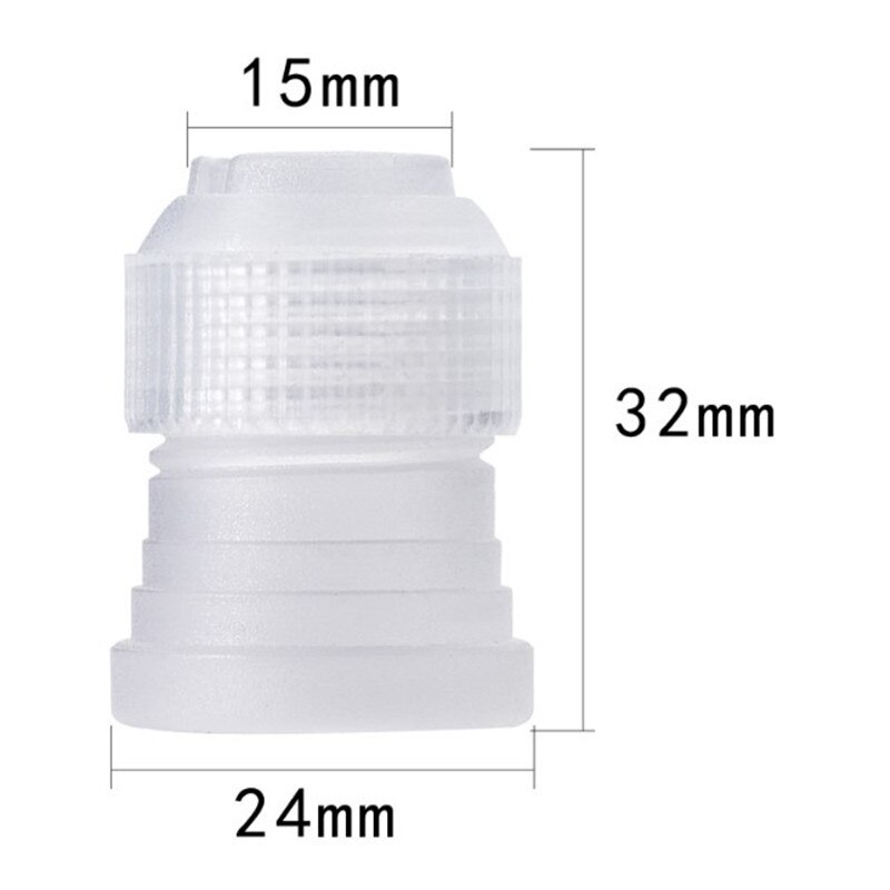 16pc/ sets diy bak- en taartdecoratiegereedschappen siliconen glazuur spuitzak slagroom spuitzak roestvrijstalen spuitmond converter alleen blauwe kleur: 1pc omvormer