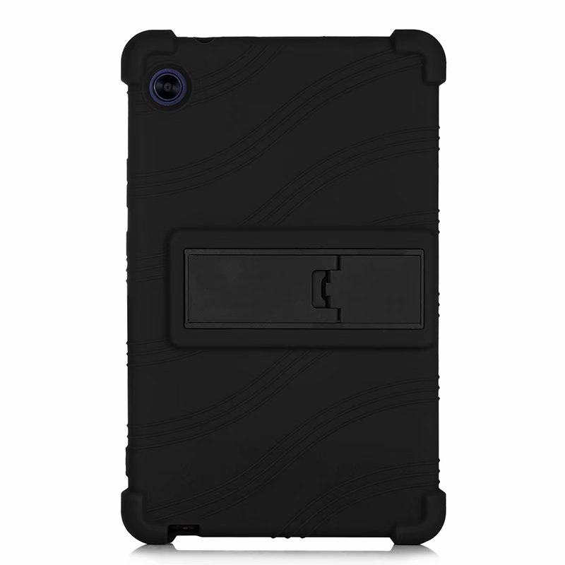 Para Huawei MatePad T8 funda de silicona MatePad T 8 pulgadas KOB2-L09 Kobe2-L03 soporte de cubierta antigrietas: Black