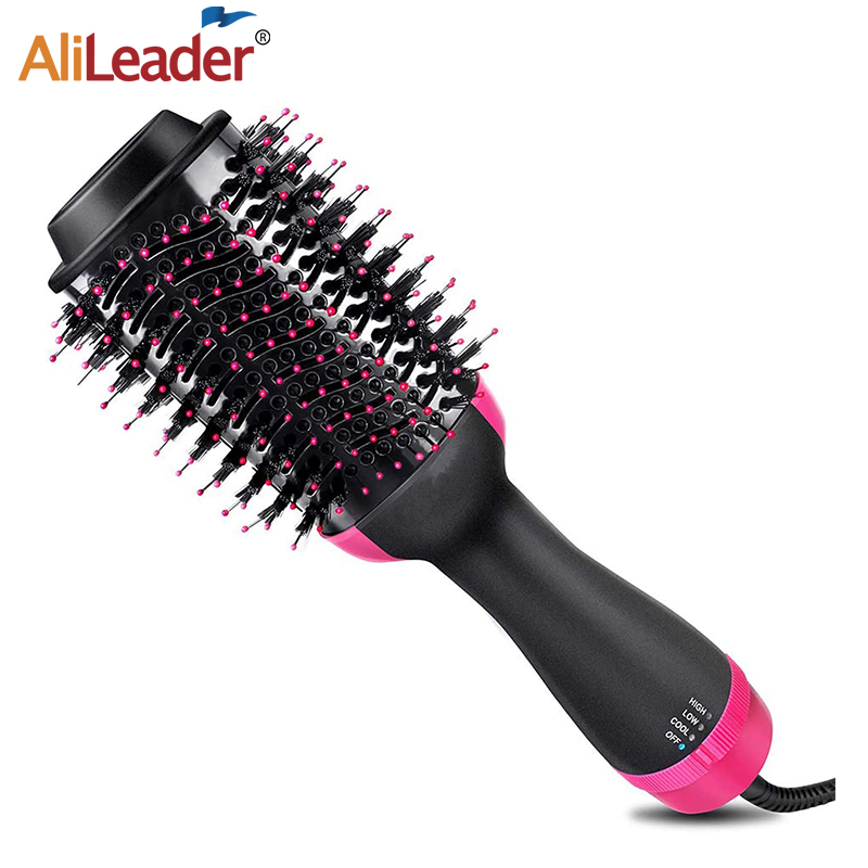 Haartrockner-Bürste für Damen, Haartrockner, Glätteisen, Lockenwickler, Massagegerät, 4-in-1, schnelle Erwärmung, einstufiger Volumizer, Heißluft-Haarbürsten