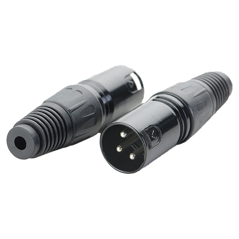 1Pc Xlr 3 Pin Male Mic Snake Plug Audio Microfoon Kabel Connector Mount Adapter Sd & Hi