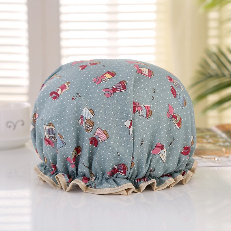 Gorro de baño grueso impermeable, cubierta de ducha de doble capa, a prueba de aceite, accesorios de cocina, 1 Uds.: 01