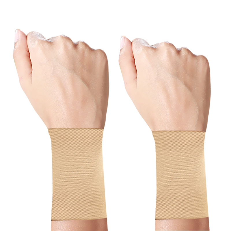 1 Pair Elastic Wristbands Fitness Yoga Wrist Palm Support Crossfit Powerlifting Gym Palm Pad Protector Wrist Wraps Guard Band: Wrist support-Beige / XXL