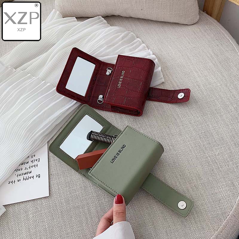 XZP Mini pintalabios bolsa de maquillaje portátil, para cosméticos, para viajes maquillaje carcasa organizador belleza impermeable neceser para mujer almacenamiento portátil