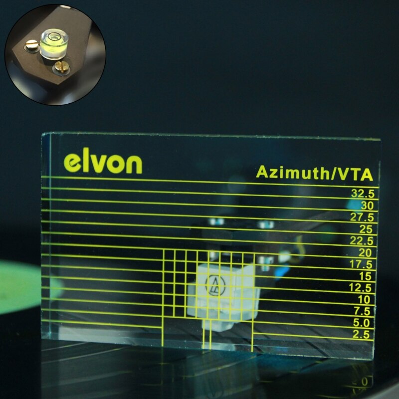 Lp vinyl pladespiller, der måler phono tonearm vta / patron azimuth lineal m taske