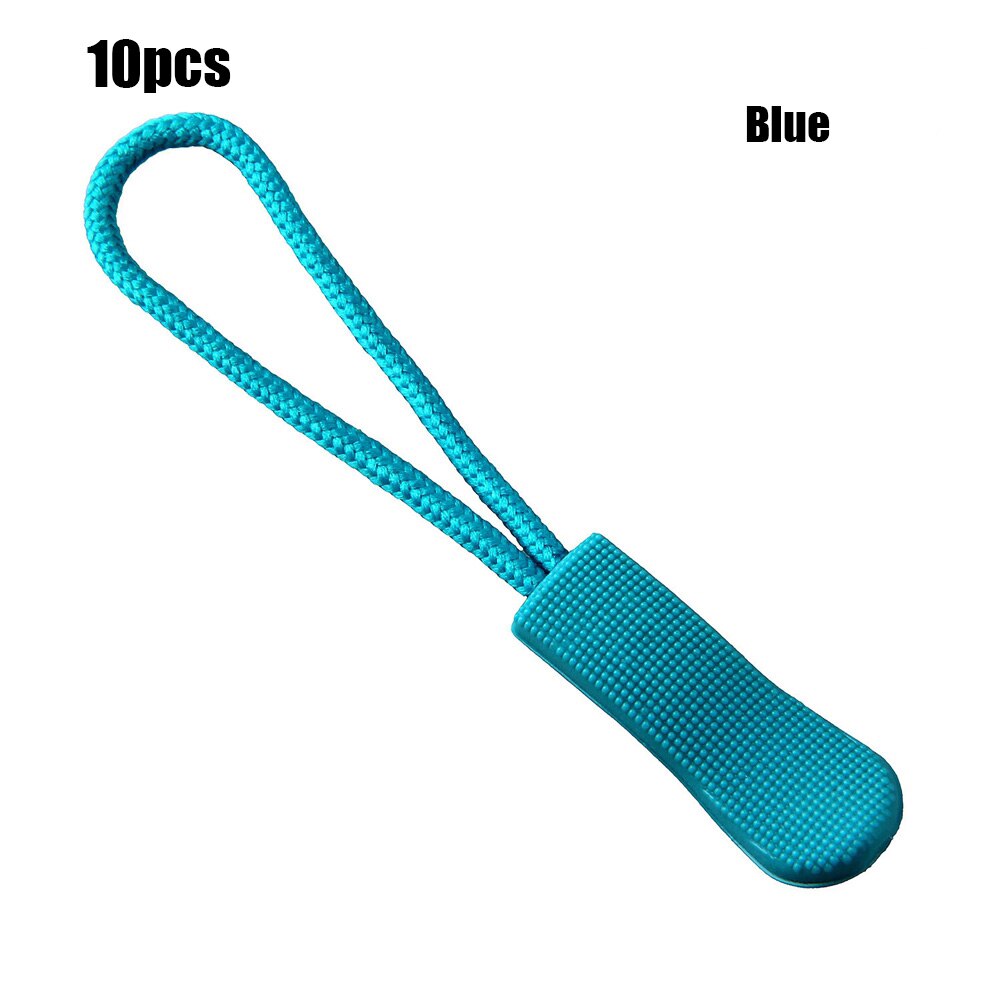 10Stck Postleitzahl Schnur Tab Ersatz Clip Reißverschluss ziehen Abzieher Ende passen Seil Schild Fixer Gebrochen Schnalle für NäHenne Reise tasche Koffer Zelt: Blau