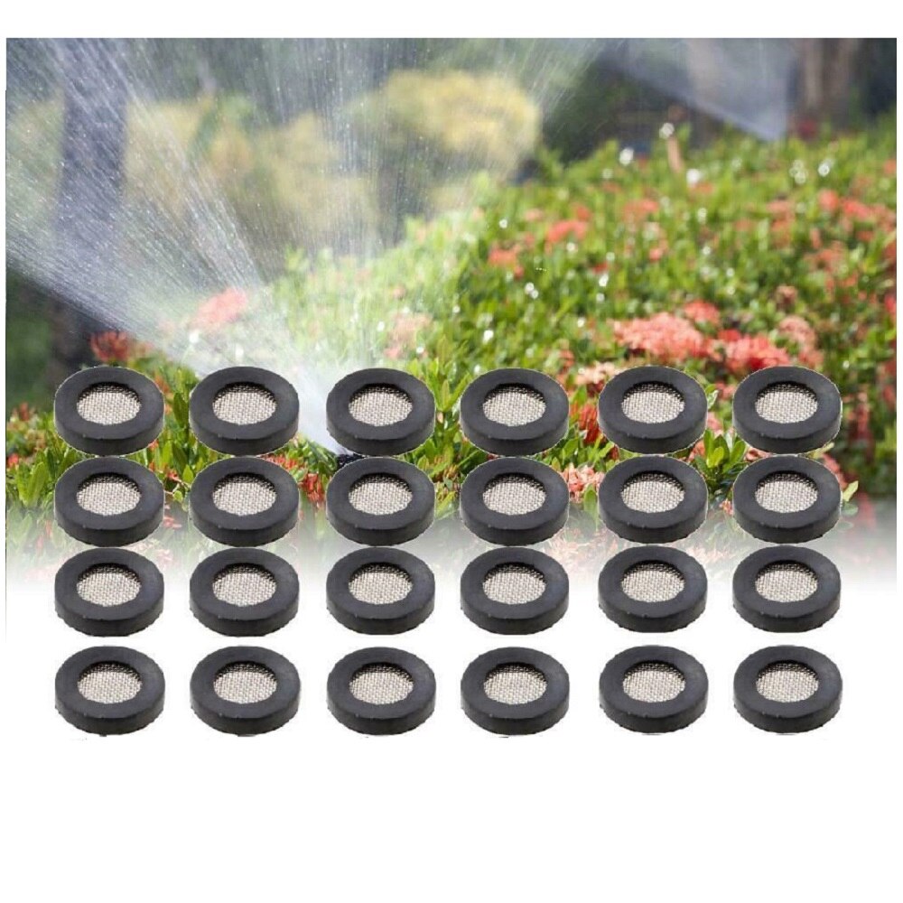 Screen Nozzle Sprinkler Washers With Filter Screen 24x 3/4" Hose Washer