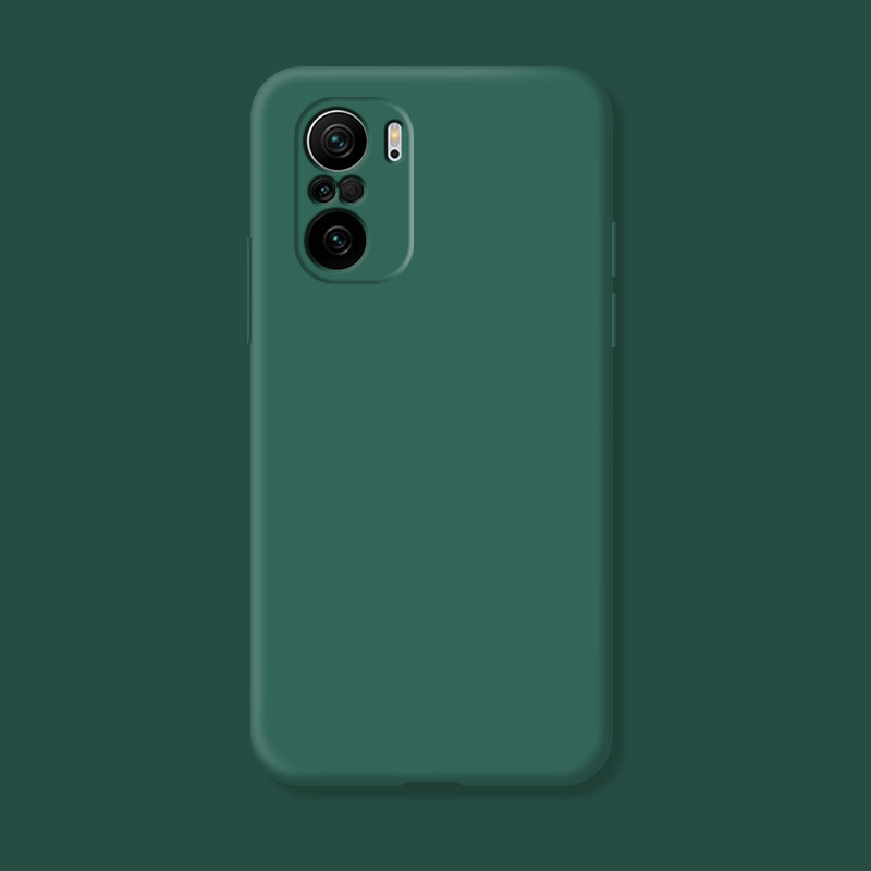 Para Xiaomi Poco F3 funda trasera de silicona fundas de teléfono para Poco F3 funda suave TPU a prueba de golpes Redmi K40 funda de silicona Coque: ABS / Verde militar
