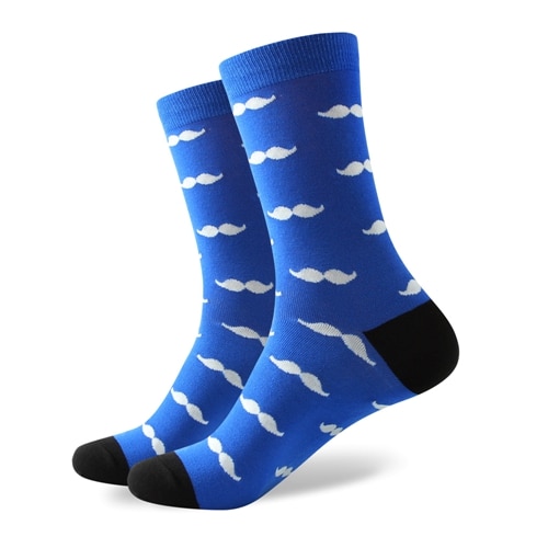 Chaussettes moustache en coton peigné pour hommes 9 styles taille américaine (7.5-12): 326