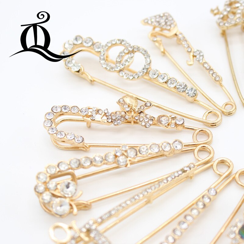 6.3-8.2Cm Broches Goud Kleur Mix Broches Broche Pin Voor Vrouwen, fijne Sieraden Voor Mannen Vrouwen Mode Kleding Accessoires