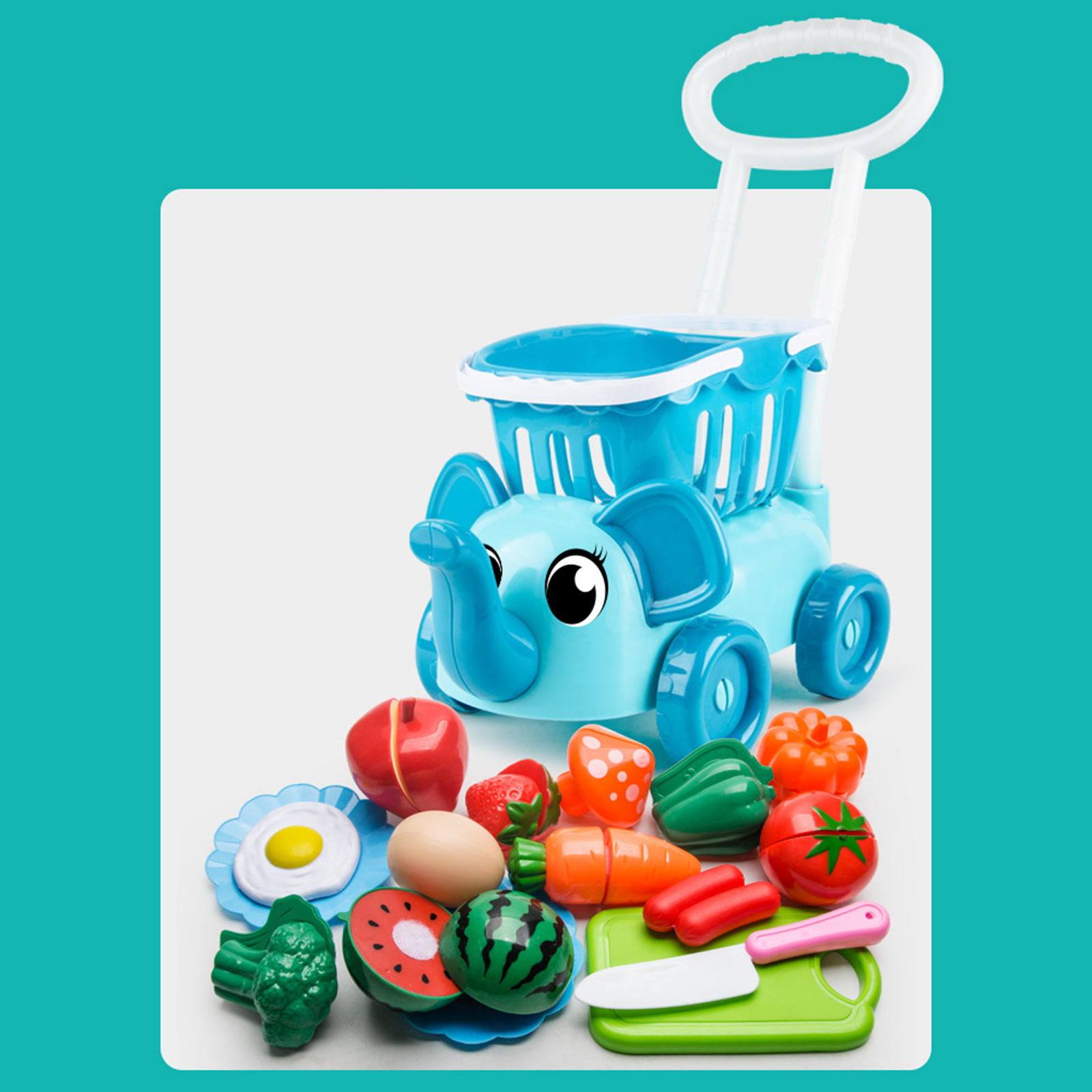 Symulacja udawaj zagraj w zakupy wózek zabawkowy zagraj w jedzenie na boże narodzenie obecne edukacyjne