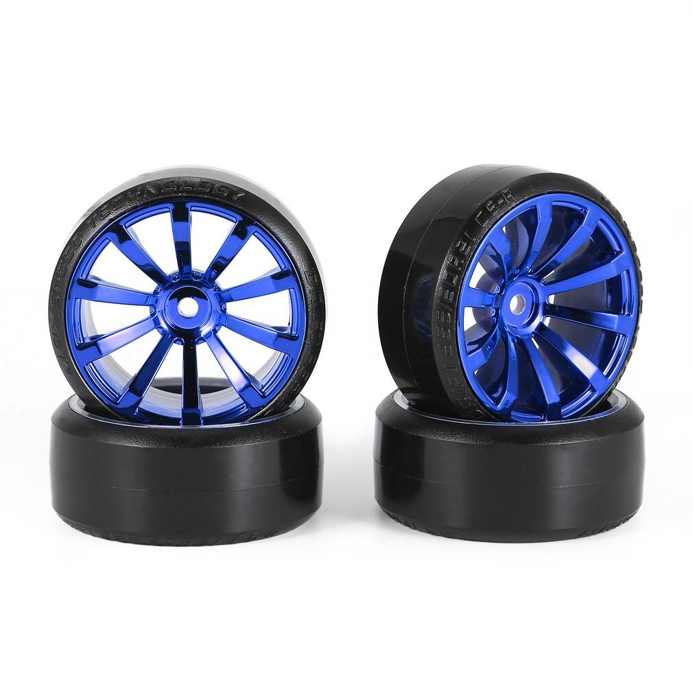 4 Stks/set 1:10 Rc Drift Auto Banden Hard Tyre Wheel Voor Traxxas Hsp Tamiya Hpi Kyosho On-Road Drifting cas Rc Voertuig Deel