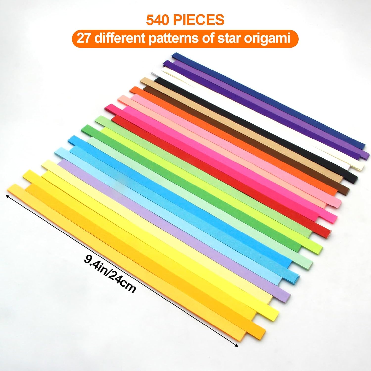 540 Stuks Origami Ster Papier Strips Geluksster Decoratie Papier Strips Vouwpapier Voor Diy Hand Kunst Ambacht Origami School Onderwijs: Chocolade