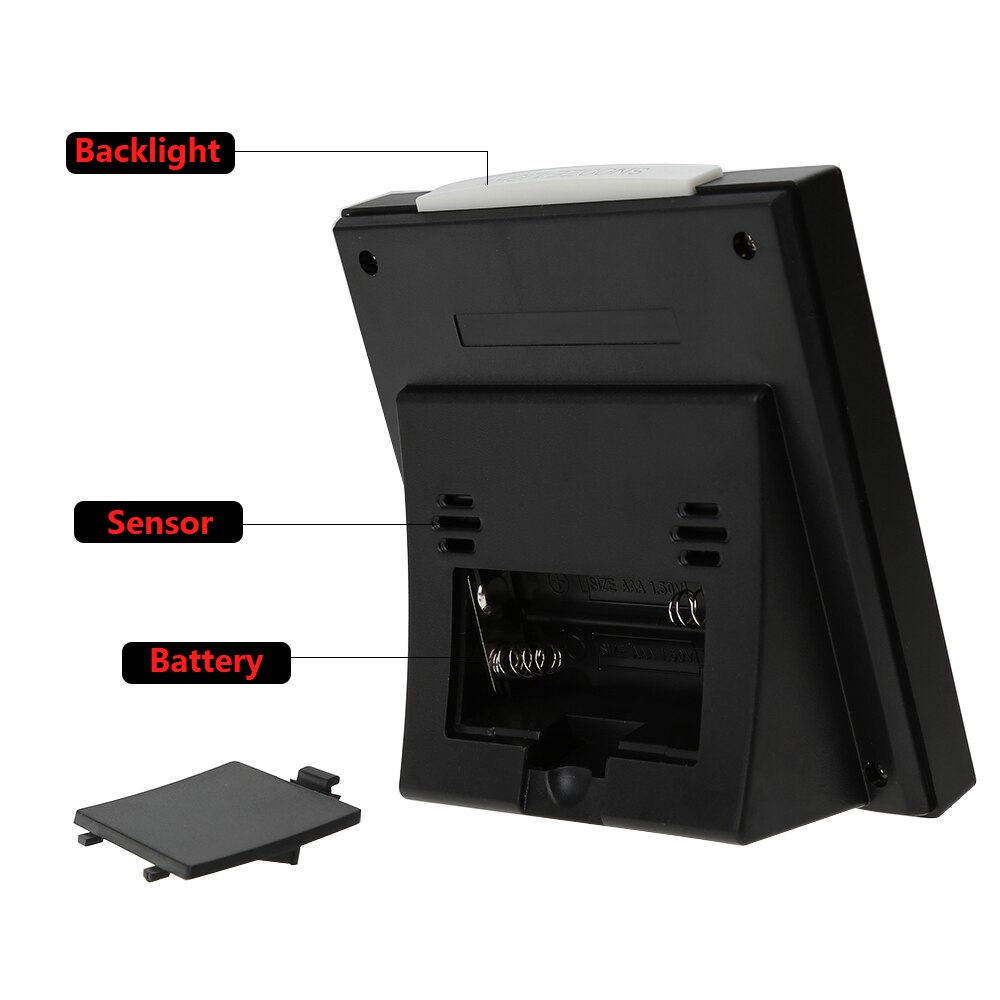 Voice Control LCD Screen Thermometer Clocks indoor Humidity Monitor Electronic Digital Display Temperature Alarm Clock Calendar