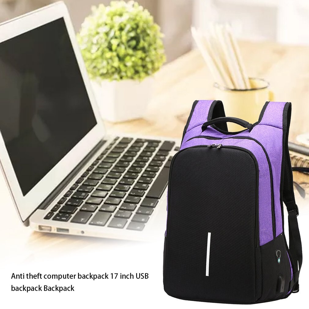 Sac antivol 17 pouces ordinateur portable sac à dos voyage sac à dos femmes grande capacité affaires USB Charge collège étudiant sacs à bandoulière