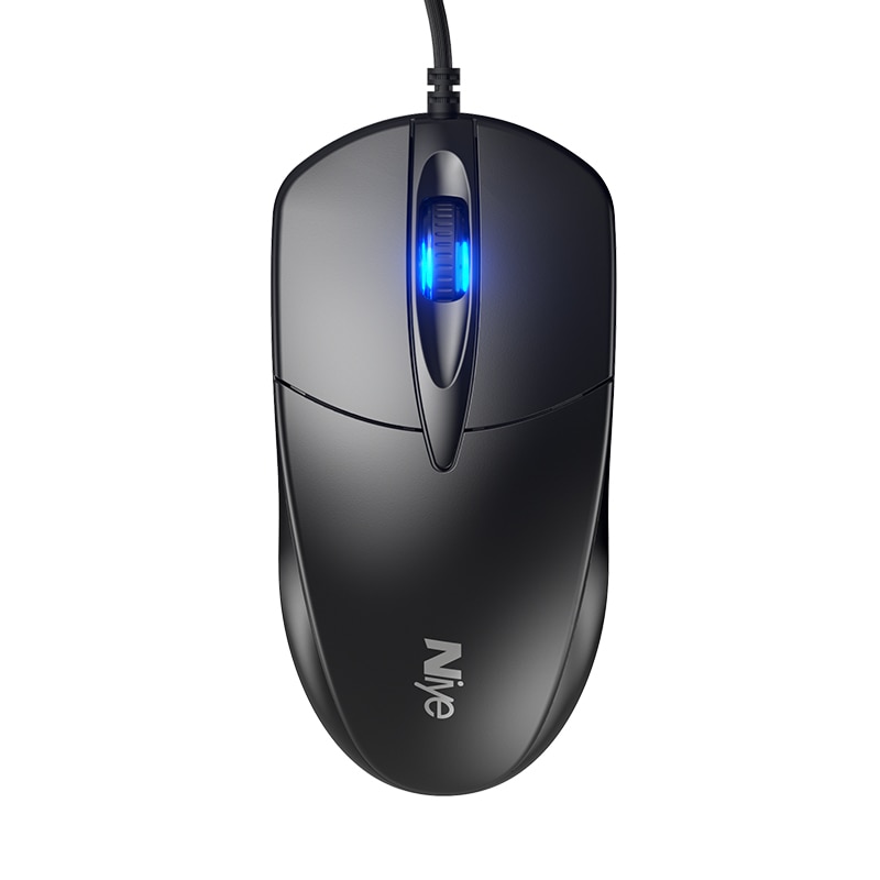 Wired Mute USB Home Silent Office Desktop and Notebook Computer Business Durable Sensitive Pure Black E-Sports Game Mouse