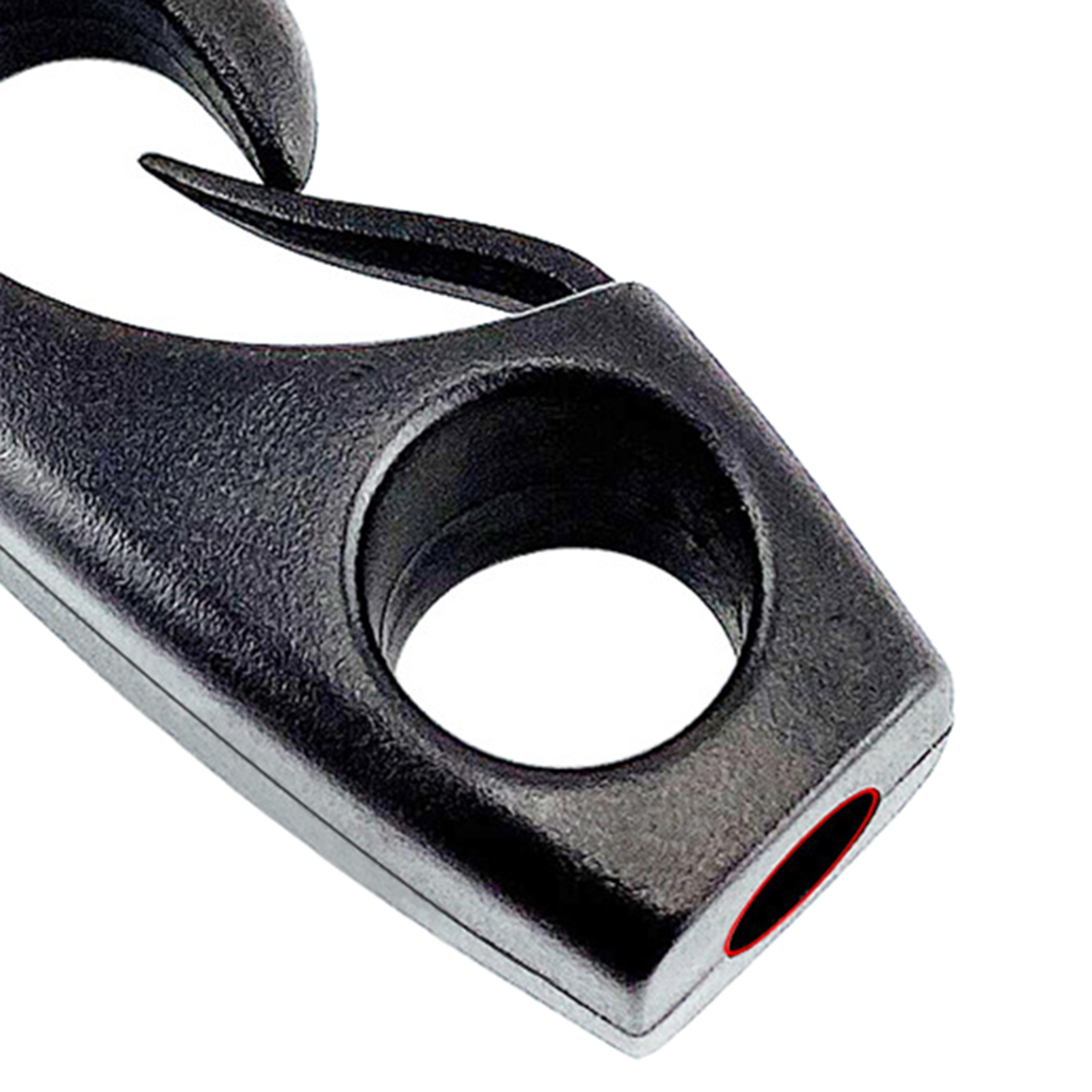Gazechimp 10 pezzi gancio elastico in nylon riutilizzabile nero per barche gancio per cavo ammortizzatore per shock