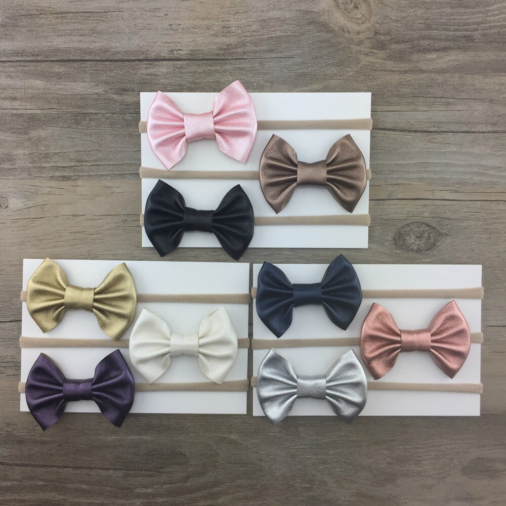 mignon en cuir papillon épingles à cheveux solide Kawaii PU cheveux arc pinces à cheveux princesse chapeaux accessoires de cheveux