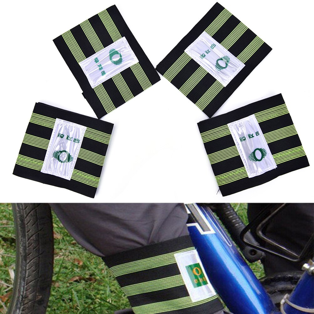 1 Pair Ankle Support Cool Change Cycling Bike Bicycle Bind Elastic Trousers Pants Band Clips Leg Strap