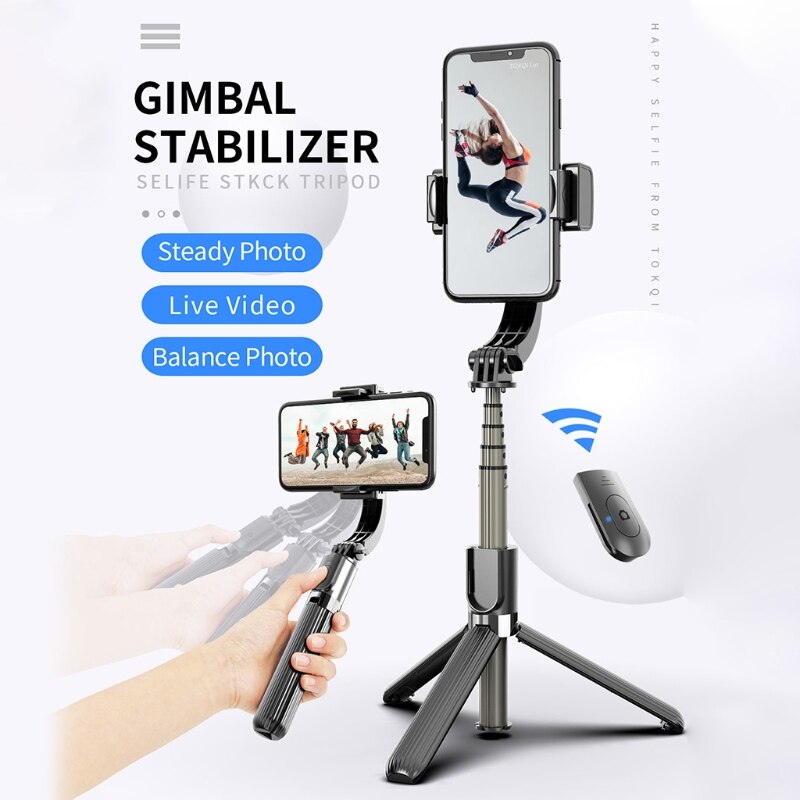 Trépied de support de téléphone, stabilisateur de bâton de Selfie avec télécommande Bluetooth pour IPhone et téléphones Android