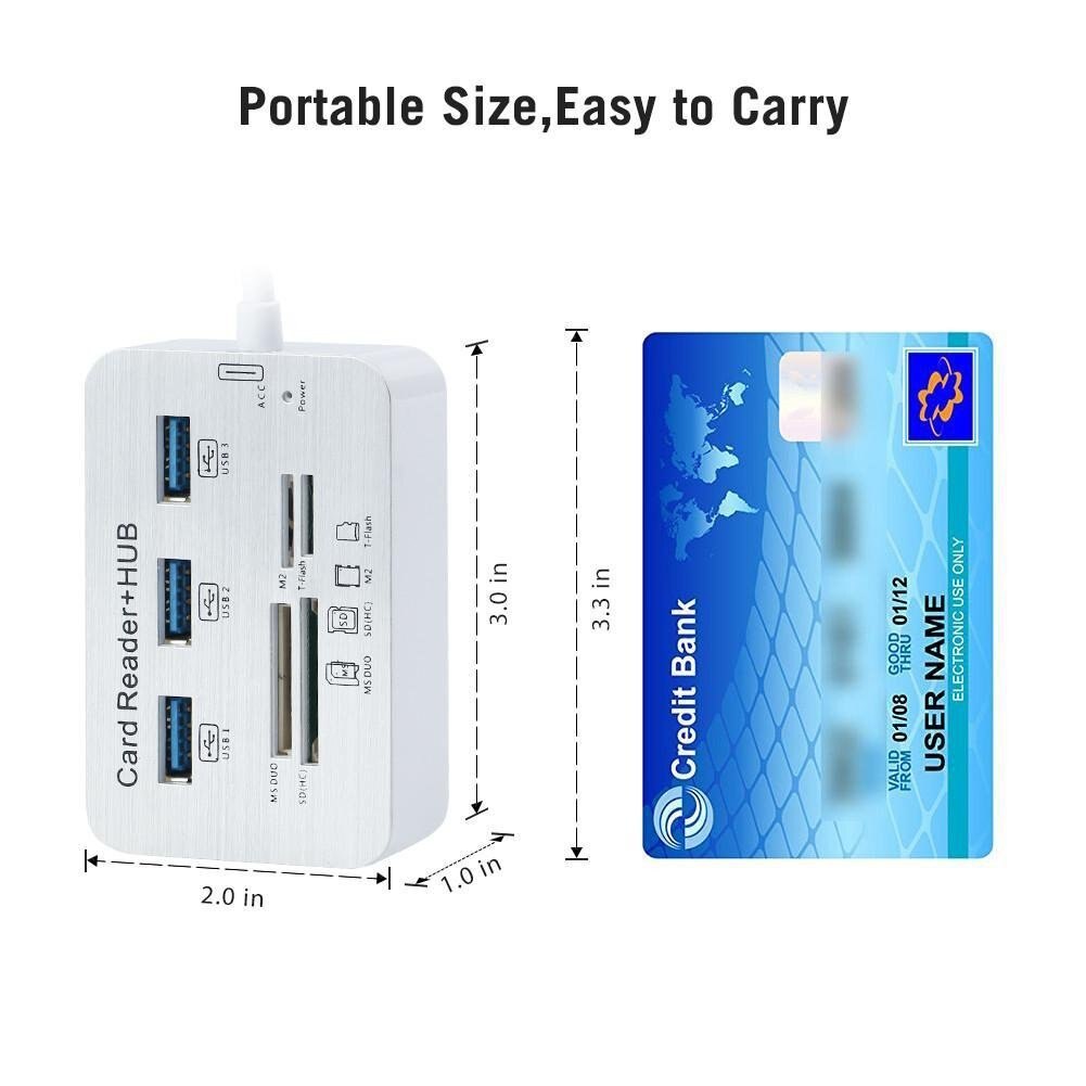 USB3.0 Docking estación lector de tarjetas TF SD portátil Hub Multi función de alta velocidad puertos Hub