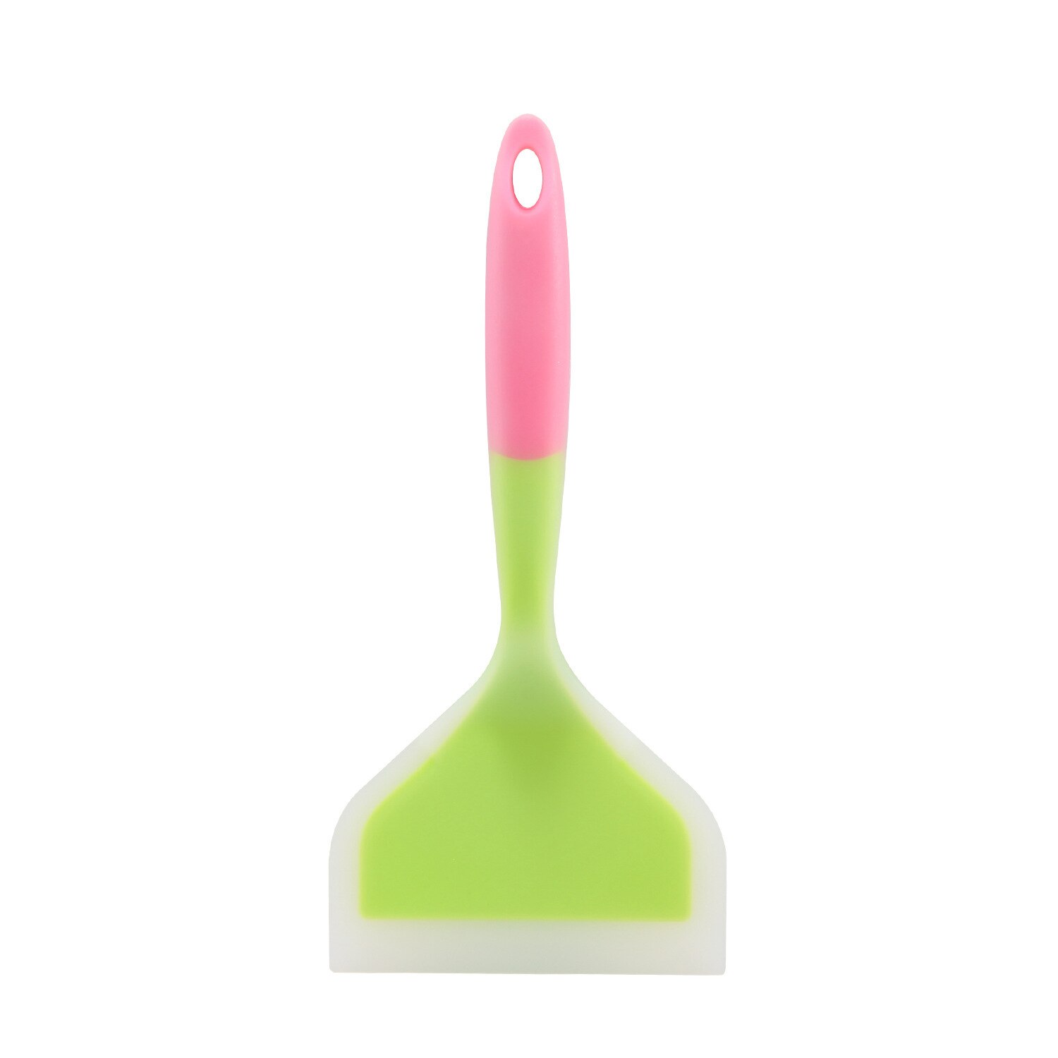 1Pcs Siliconen Pannenkoek Spatel Keuken Koken Tamako-Yaki Dikke Ei Steak Schraper Keukengerei Non-stick Spatel Koken gereedschap: pink green  1PCS