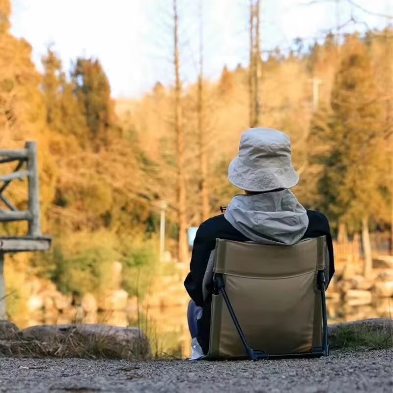 Udendørs camping letvægts komfortabel klapstol park fritid strandstol bærbar enkelt doven stol rygstol