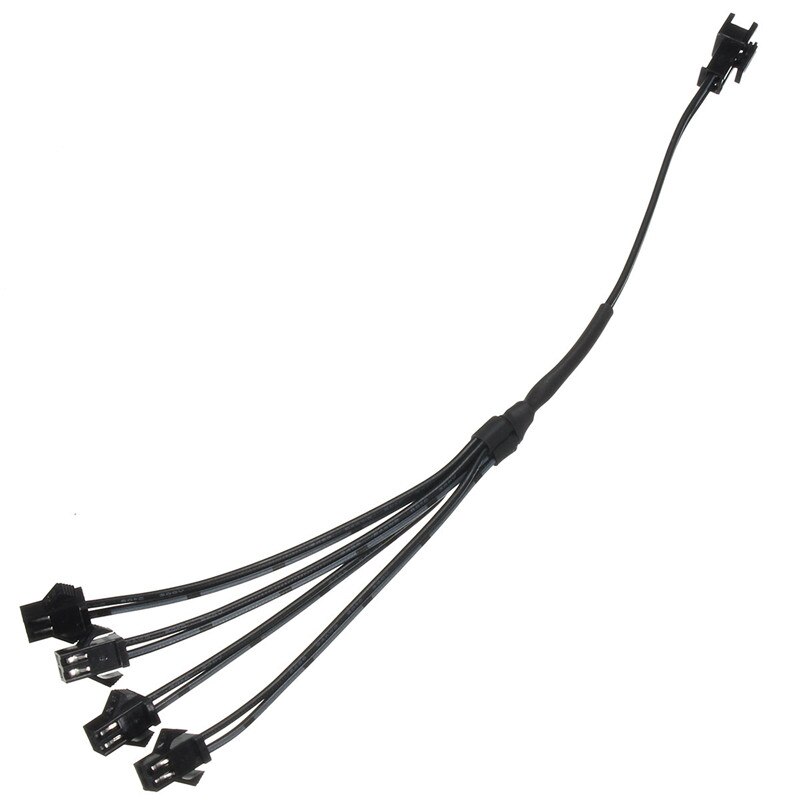 5/4/3/2 in 1 Splitter Cable for EL Wire Neon Light LED Rope Strip Light Conected With Inverter: 4 In 1