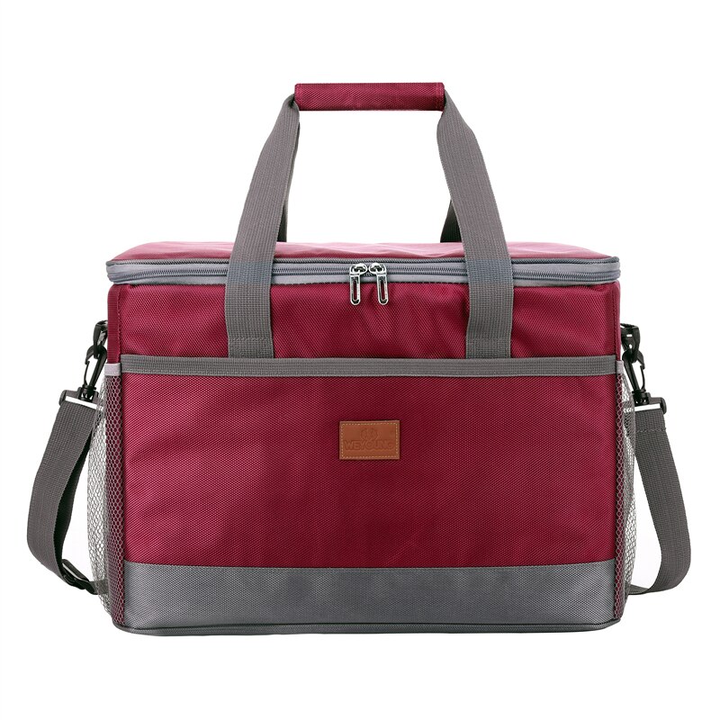 33L Insulated Thermal Cooler Lunch box bag for work Picnic bag Car ice pack Bolsa termica loncheras para mujer for tourism: Red 33L