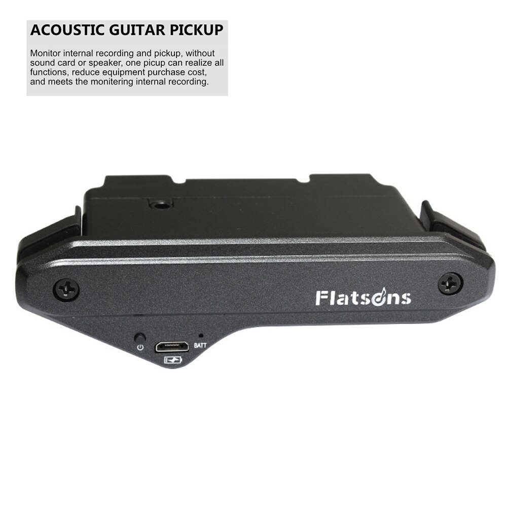 1 Set Acoustic Guitar Pickup Non-opening Inner Recording Guitar Pickup (Black)