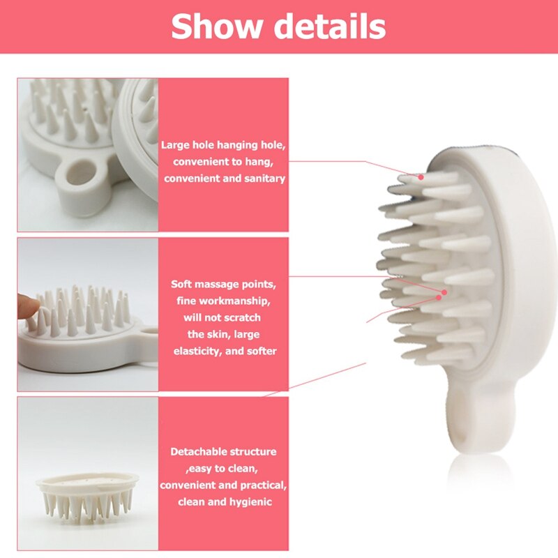 Scalp Massager Shampoo Brush, Wet and Dry Manual Scalp Massage Brush, Can Exfoliate and Remove Dandruff