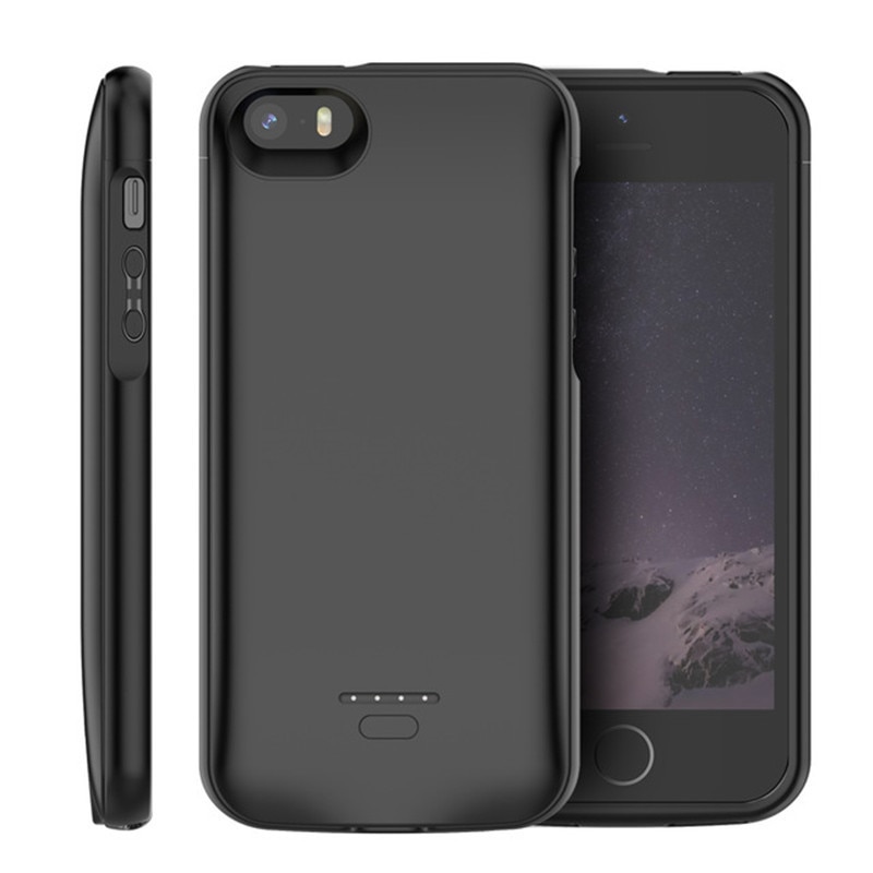 Casewin batterijlader case voor iphone  se 5se 5 5s 4000 mah powerbank oplaad powerbank case voor iphone 5 6 7 8 x batterij case