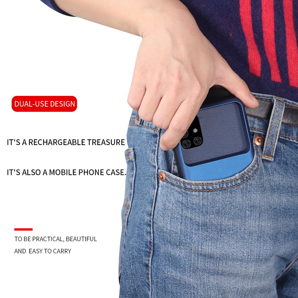 7000mAh Portable Power Bank Battery Charger Cases For Samsung Galaxy A71 Battery Case Magnetic Battery Charging Power Case